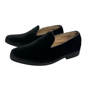 Easy Strider Black Velvet Slip On Loafer Mens Size 6 Shoes Holiday Going Out